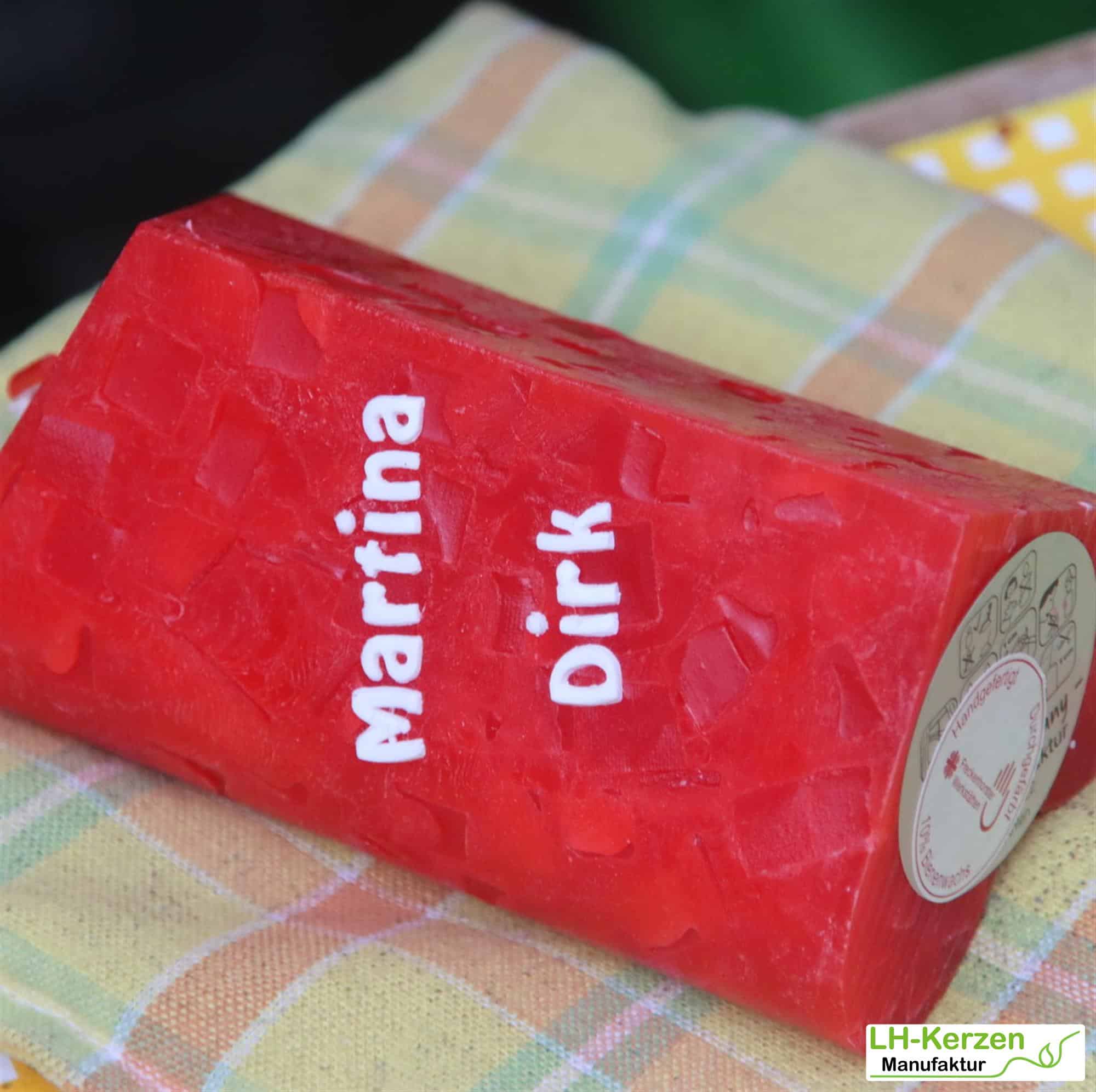 Kerzenbeschriftung Beschriftete Kerze